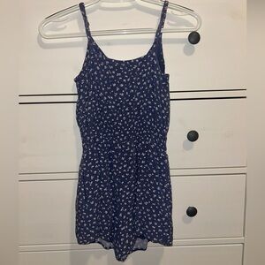 Abercrombie Kids Blue and White Polka Dot Romper